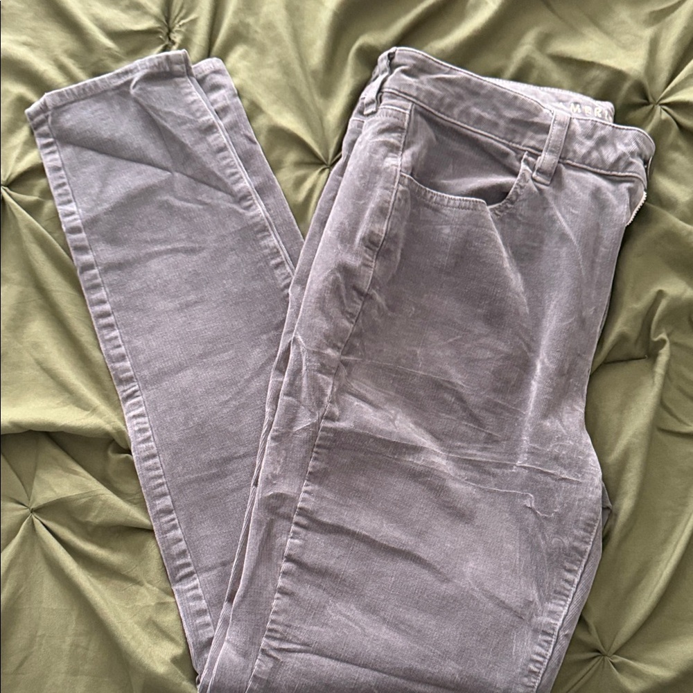 American Eagle Outfitters Light Gray Super Stretch Pants